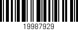 Código de barras (EAN, GTIN, SKU, ISBN): '19987929'