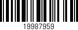 Código de barras (EAN, GTIN, SKU, ISBN): '19987959'
