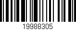 Código de barras (EAN, GTIN, SKU, ISBN): '19988305'