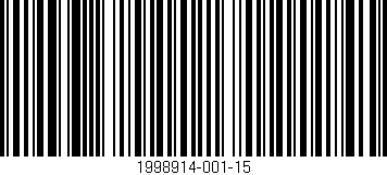 Código de barras (EAN, GTIN, SKU, ISBN): '1998914-001-15'
