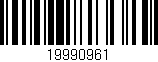 Código de barras (EAN, GTIN, SKU, ISBN): '19990961'