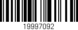 Código de barras (EAN, GTIN, SKU, ISBN): '19997092'