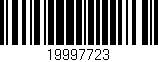 Código de barras (EAN, GTIN, SKU, ISBN): '19997723'