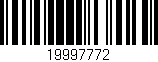 Código de barras (EAN, GTIN, SKU, ISBN): '19997772'