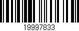 Código de barras (EAN, GTIN, SKU, ISBN): '19997833'