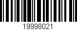Código de barras (EAN, GTIN, SKU, ISBN): '19998021'