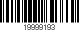 Código de barras (EAN, GTIN, SKU, ISBN): '19999193'