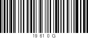 Código de barras (EAN, GTIN, SKU, ISBN): '19_61_0_G'