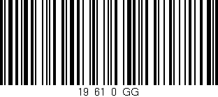Código de barras (EAN, GTIN, SKU, ISBN): '19_61_0_GG'