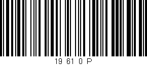 Código de barras (EAN, GTIN, SKU, ISBN): '19_61_0_P'