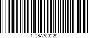 Código de barras (EAN, GTIN, SKU, ISBN): '1/25A700229'