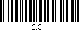 Código de barras (EAN, GTIN, SKU, ISBN): '2.31'