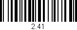 Código de barras (EAN, GTIN, SKU, ISBN): '2.41'