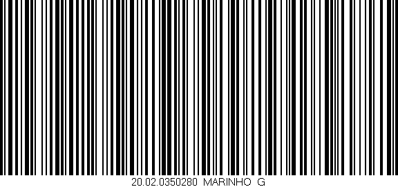 Código de barras (EAN, GTIN, SKU, ISBN): '20.02.0350280/MARINHO_G'