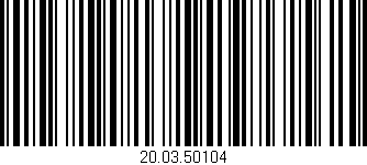 Código de barras (EAN, GTIN, SKU, ISBN): '20.03.50104'