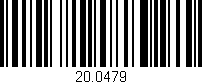 Código de barras (EAN, GTIN, SKU, ISBN): '20.0479'
