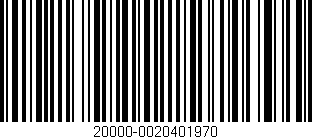 Código de barras (EAN, GTIN, SKU, ISBN): '20000-0020401970'