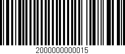 Código de barras (EAN, GTIN, SKU, ISBN): '2000000000015'