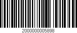 Código de barras (EAN, GTIN, SKU, ISBN): '2000000005898'