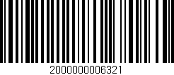 Código de barras (EAN, GTIN, SKU, ISBN): '2000000006321'