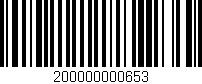 Código de barras (EAN, GTIN, SKU, ISBN): '200000000653'