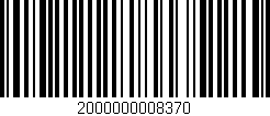 Código de barras (EAN, GTIN, SKU, ISBN): '2000000008370'