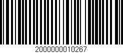 Código de barras (EAN, GTIN, SKU, ISBN): '2000000010267'