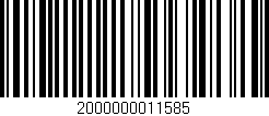 Código de barras (EAN, GTIN, SKU, ISBN): '2000000011585'