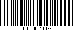 Código de barras (EAN, GTIN, SKU, ISBN): '2000000011875'