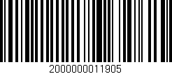 Código de barras (EAN, GTIN, SKU, ISBN): '2000000011905'