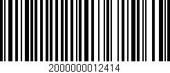 Código de barras (EAN, GTIN, SKU, ISBN): '2000000012414'