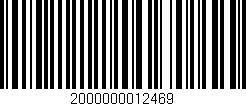 Código de barras (EAN, GTIN, SKU, ISBN): '2000000012469'