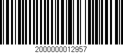 Código de barras (EAN, GTIN, SKU, ISBN): '2000000012957'