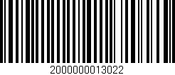Código de barras (EAN, GTIN, SKU, ISBN): '2000000013022'