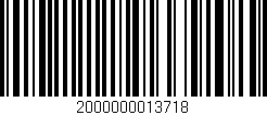 Código de barras (EAN, GTIN, SKU, ISBN): '2000000013718'