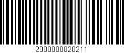 Código de barras (EAN, GTIN, SKU, ISBN): '2000000020211'