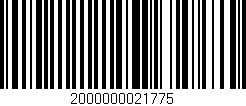 Código de barras (EAN, GTIN, SKU, ISBN): '2000000021775'