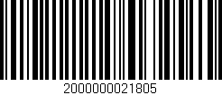 Código de barras (EAN, GTIN, SKU, ISBN): '2000000021805'