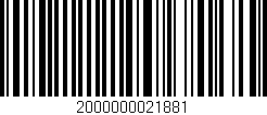 Código de barras (EAN, GTIN, SKU, ISBN): '2000000021881'