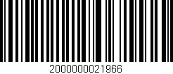 Código de barras (EAN, GTIN, SKU, ISBN): '2000000021966'