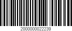 Código de barras (EAN, GTIN, SKU, ISBN): '2000000022239'