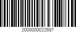 Código de barras (EAN, GTIN, SKU, ISBN): '2000000022697'