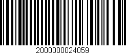 Código de barras (EAN, GTIN, SKU, ISBN): '2000000024059'