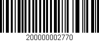 Código de barras (EAN, GTIN, SKU, ISBN): '200000002770'