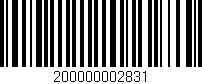 Código de barras (EAN, GTIN, SKU, ISBN): '200000002831'