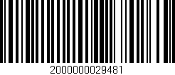 Código de barras (EAN, GTIN, SKU, ISBN): '2000000029481'