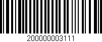 Código de barras (EAN, GTIN, SKU, ISBN): '200000003111'