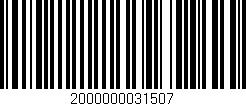 Código de barras (EAN, GTIN, SKU, ISBN): '2000000031507'