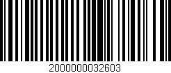 Código de barras (EAN, GTIN, SKU, ISBN): '2000000032603'