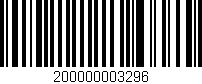 Código de barras (EAN, GTIN, SKU, ISBN): '200000003296'